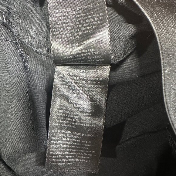 L.K. Bennett Pants Womens 8 Black Knit Stretch Ankle Tapered Leg Elastic Waist - Picture 5 of 7